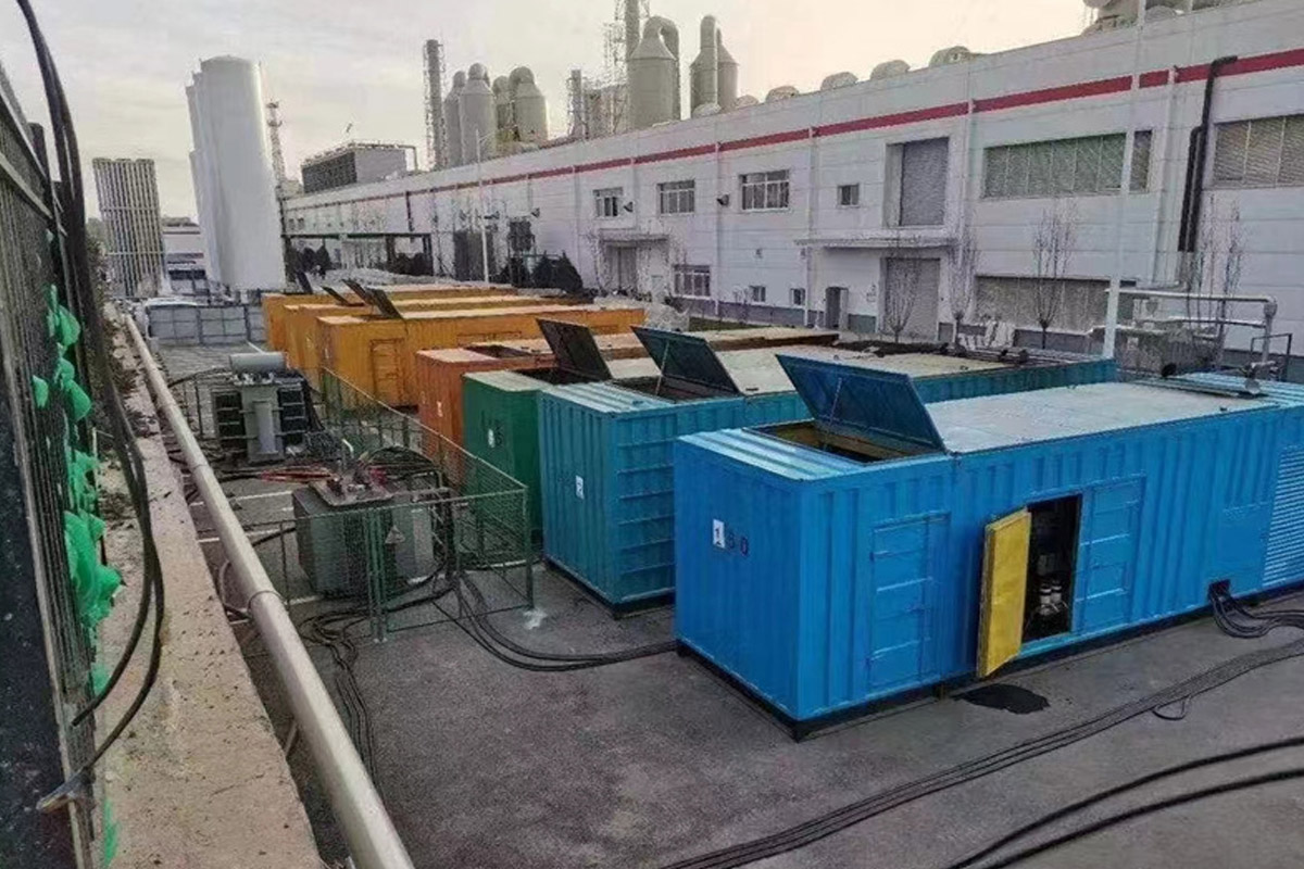 兴和发电机租赁施工现场